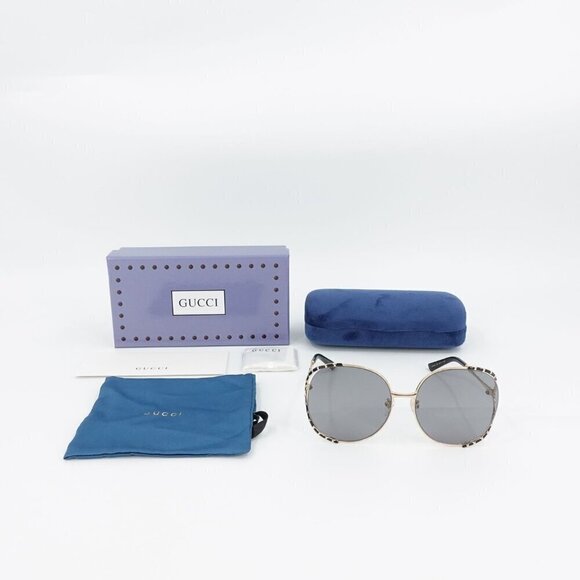 Gucci GG0595 Round Sunglasses Black Gray OS - Picture 6 of 16